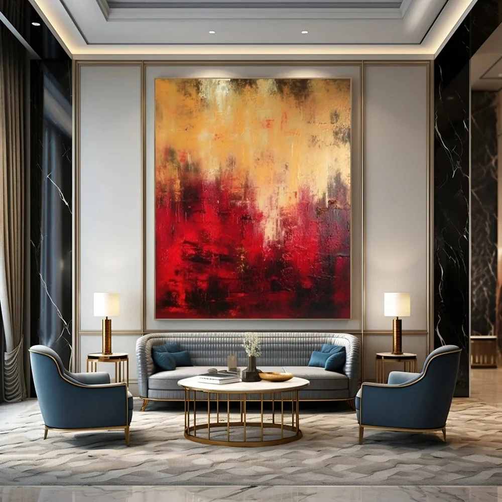 Bedroom Hand-painted Bold Living Abstract Canvas Artwork VLJT5